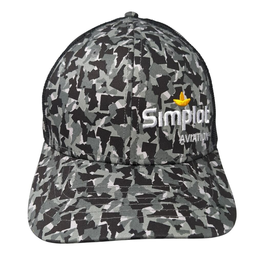 Simplot Aviation Snapback Trucker Hat Multi Os Ad… - image 1